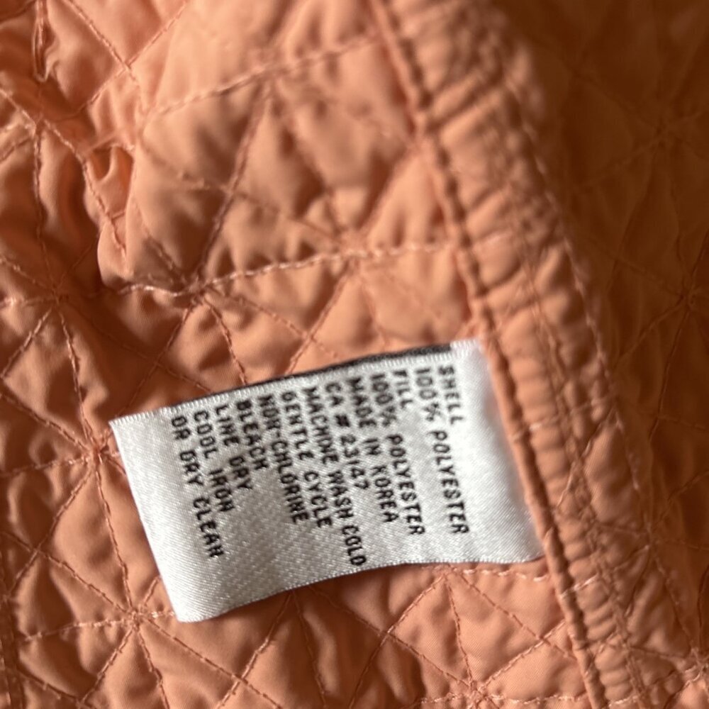 Talbots Petite Thin Peach Spring Jacket Size 2 Petite Quilted - Picture 5 of 7